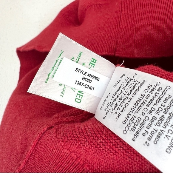 J. Crew 100% Cotton Ribbed Textured Sweater Knitwear Garter Stitch Large - Picture 8 of 8